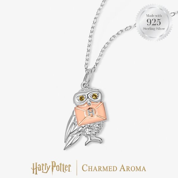 Official Harry Potter Hedwig Owl Necklace - 925 Sterling Silver Charmed Aroma - Picture 2 of 2